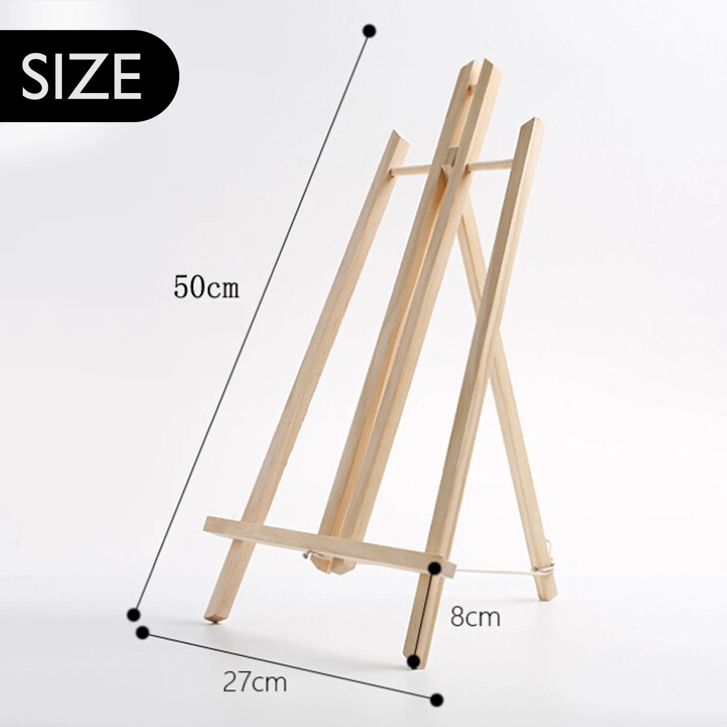 30/40/50cm Portable Wooden Easel Display Shelf Holder Stand for Artist Painting Sketching DIY Arts Photo Cards Displaying