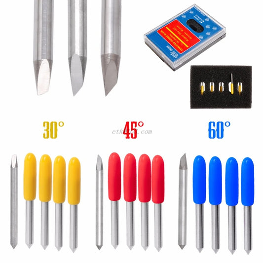 5Pcs/Set 3 size 30 Degree 45 Degree 60 Degree Blade Cutting Plotter For Mimaki Vinyl Cutter Blade G08 Whosale&DropShip