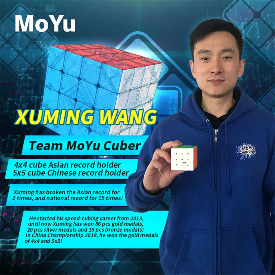 MoYu Meilong Speedcube Black Sticker 6x6x6 7x7x7 8x8x8 Cube Magic 4x4 5x5 6x6 7x7 8x8 Speed Puzzle  Educational Toy Children