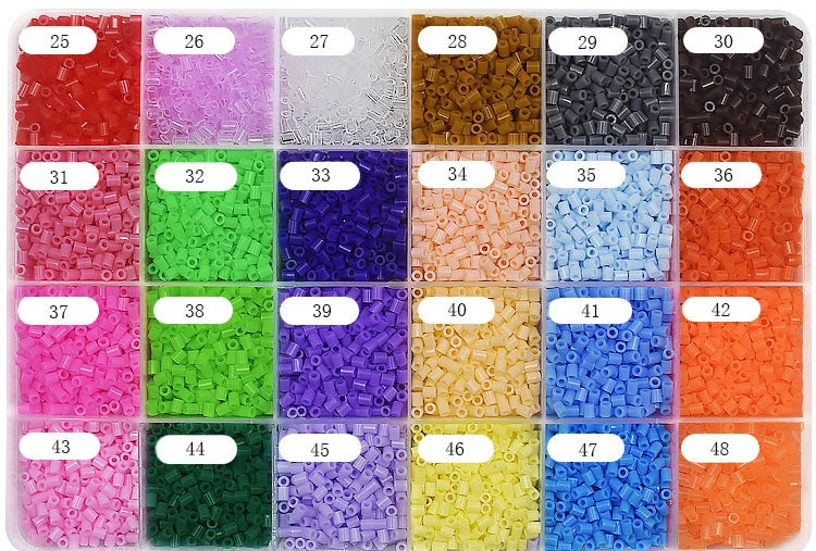 24/72 colors box set hama beads toy 2.6/5mm perler educational Kids 3D puzzles diy toys fuse beads pegboard sheets ironing paper