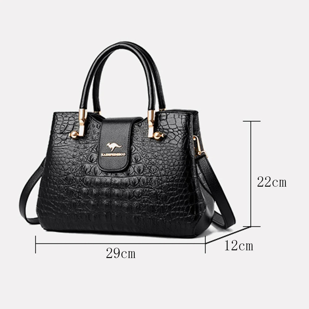 Kangaroo Ladies Hand Shoulder Crossbody Bags for Women 2024 Designer Handbags High Quality Leather Casual Tote Bags Sac A Main