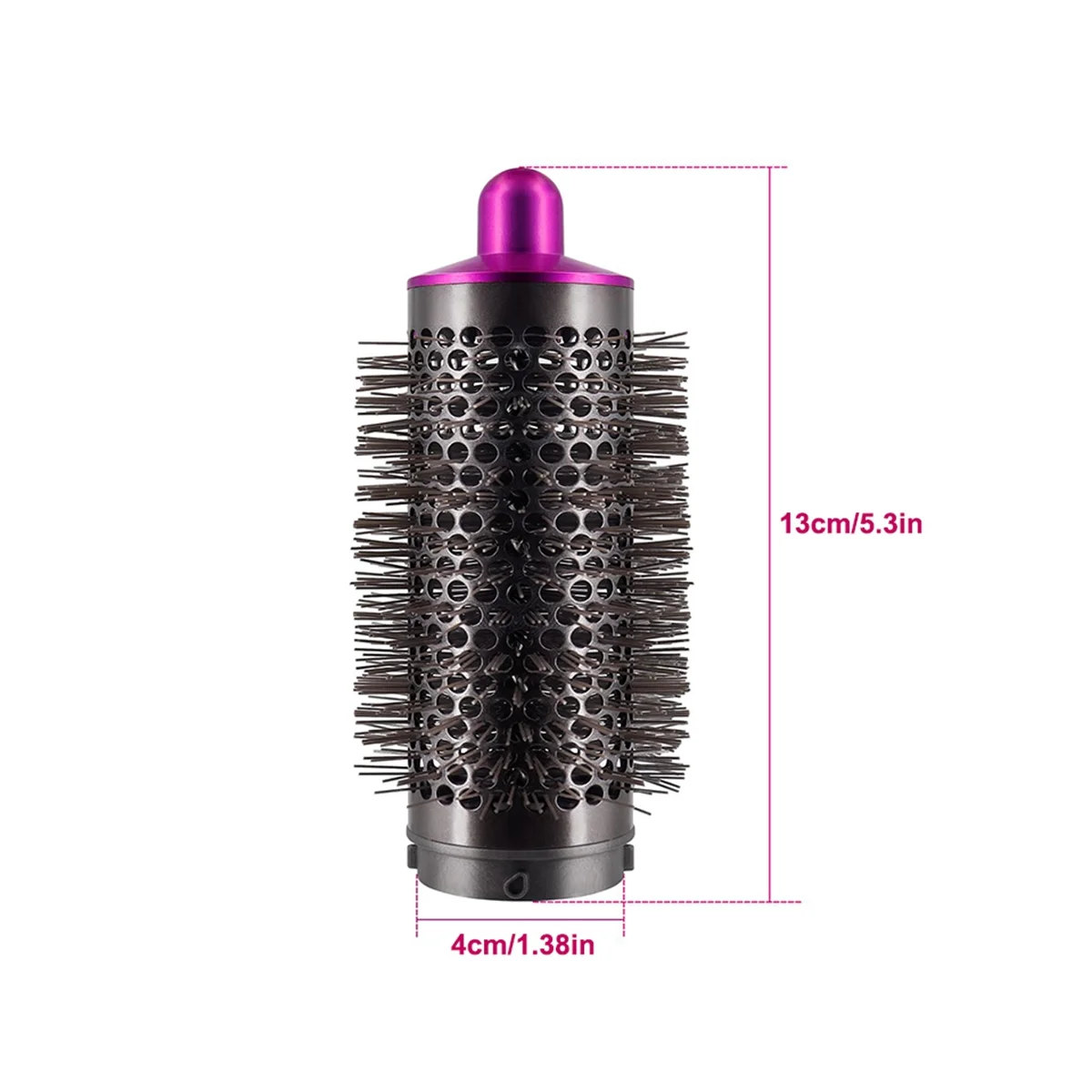 Cylinder Comb and Adapter for Dyson Airwrap Styler / Supersonic Hair Dryer Accessories,Curling Hair Tool,Rose Red & Gray