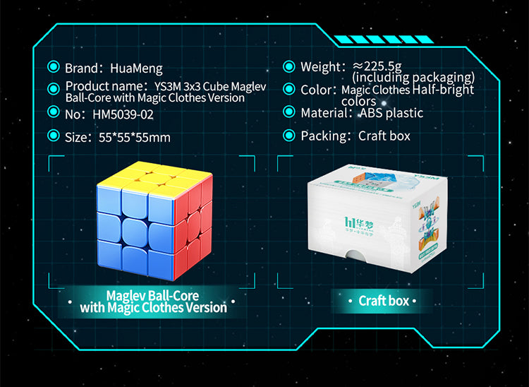 [Picube] MoYu HuaMeng YS3M World Record Design 3x3x3 core Magnetic cube Professional Speed 3x3 cube cubing Puzzle Toys