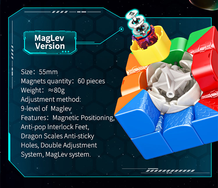 [Picube] MoYu HuaMeng YS3M World Record Design 3x3x3 core Magnetic cube Professional Speed 3x3 cube cubing Puzzle Toys