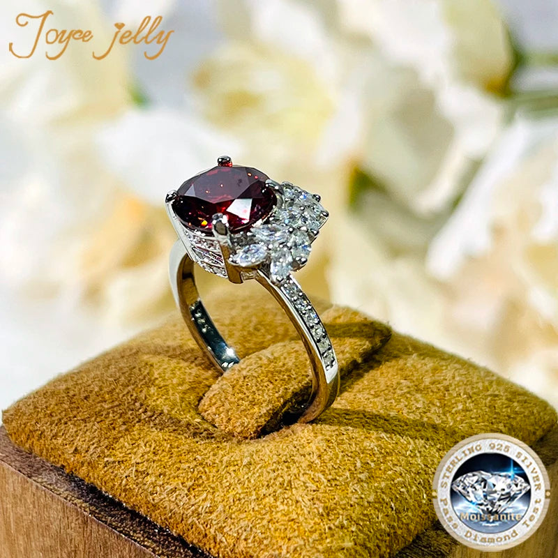 JoyceJelly 2ct Moissanite Rings For Charm Lady With Original GRA Certificate 925 Jewelry Engagement Promise Wedding Band Jewelry