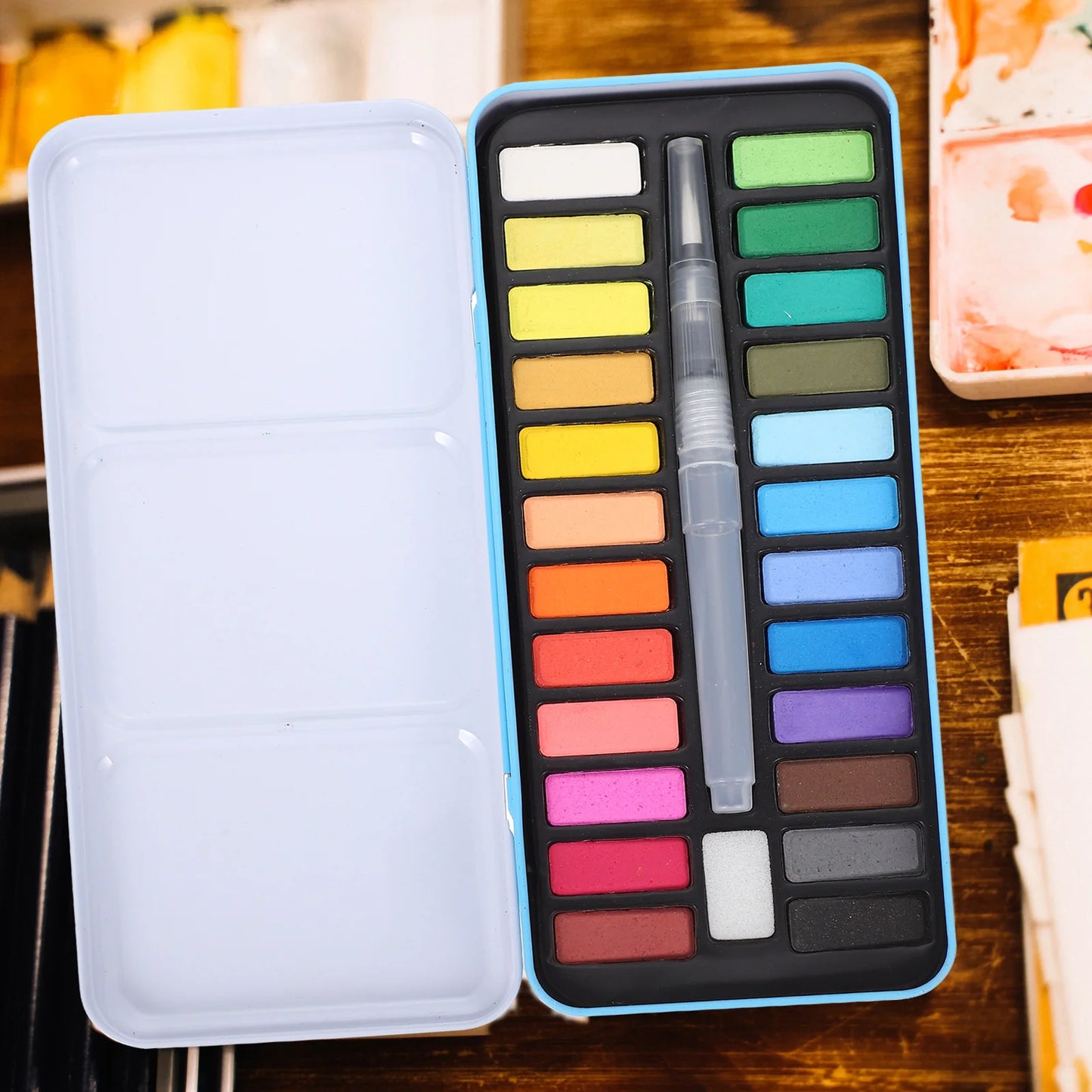 1 Set of Portable Gouache Paint Set Multi-function Watercolor Kit Professional Water Color Set