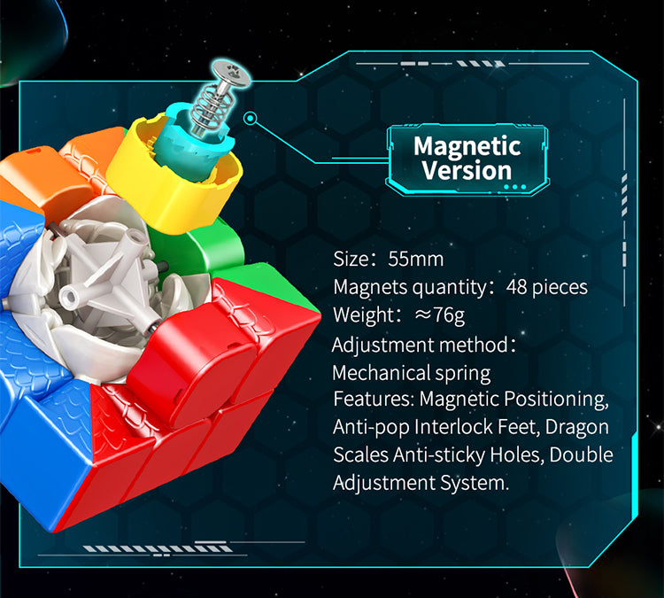 [Picube] MoYu HuaMeng YS3M World Record Design 3x3x3 core Magnetic cube Professional Speed 3x3 cube cubing Puzzle Toys