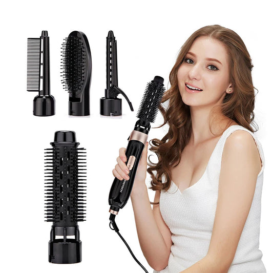 Hot Air Comb Negative Ion Fast Heat Volumizer Blow Dryer Set For Curly Straight Hair Prevent Burns Comb 4 In 1 Hot Air Brush Kit