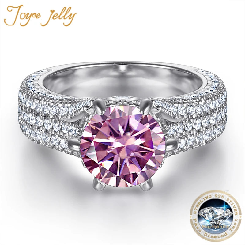 Joycejelly 2ct moissanite rings original  silver 925 jewelry Wedding Bands female fine Jewelry gift size 5-10