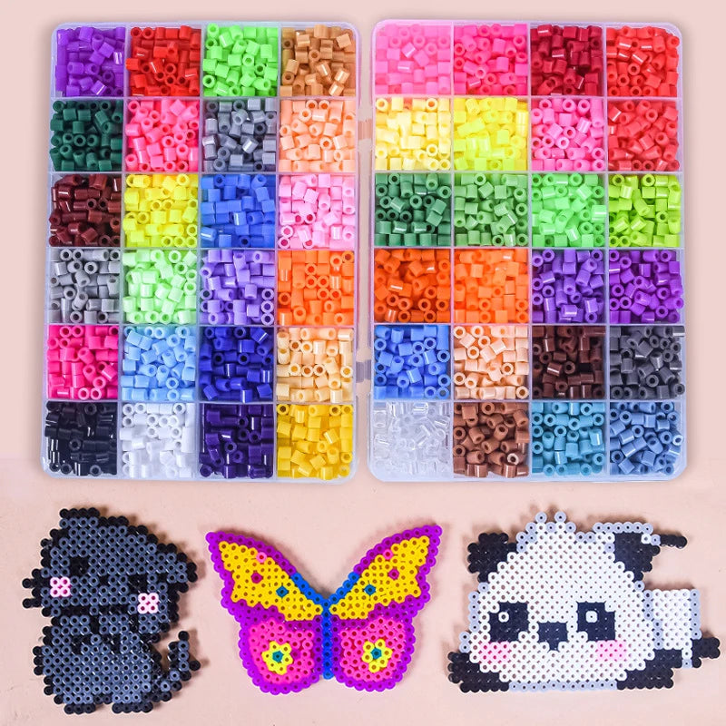 72Colors 5mm /2.6mm Set Melting Beads Pixel Art Puzzle Hama Beads Diy 3D Puzzles Handmade Gift Fuse Beads Kit Iron Toy