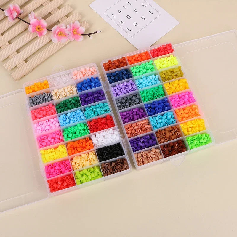 72Colors 5mm /2.6mm Set Melting Beads Pixel Art Puzzle Hama Beads Diy 3D Puzzles Handmade Gift Fuse Beads Kit Iron Toy