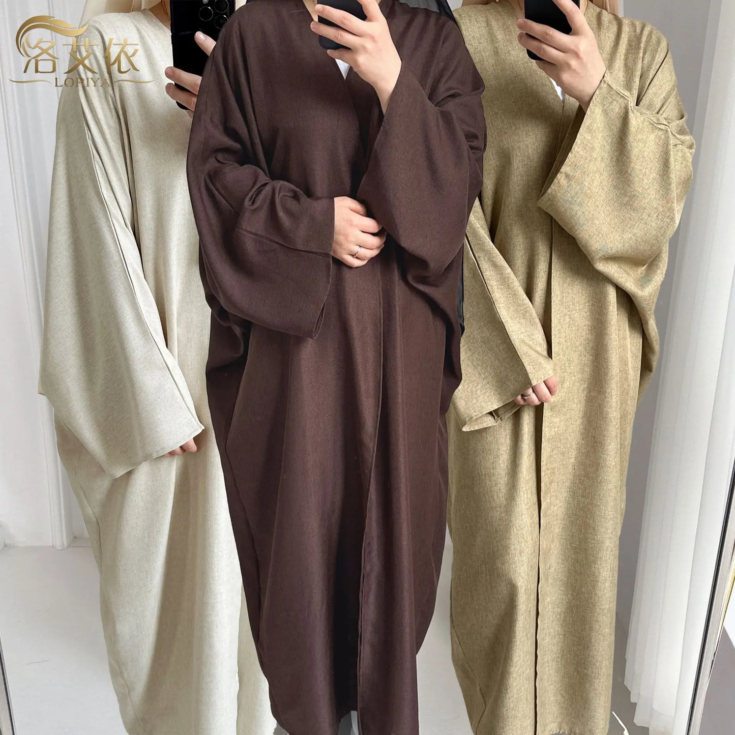 Eid Women Abaya Dubai Solid Muslim Kaftan Dubai Turkey Muslim Robe Islamic Abayas Cardigan Ramadan Caftan Elegant Vestidos