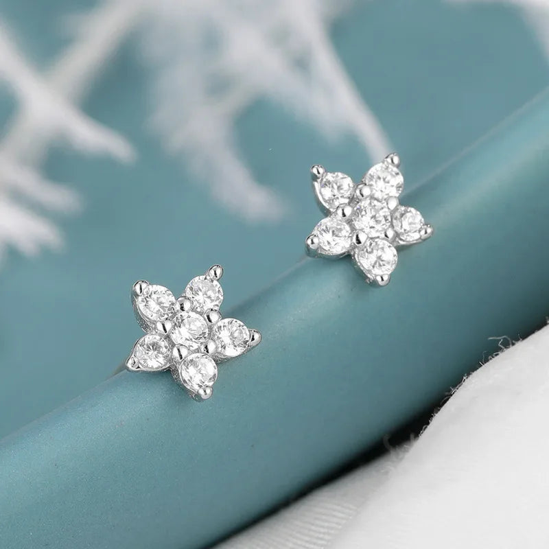 JoyceJelly 1.2ct Round 8H8A Moissanite Stud Earrings 925 Sterling Silver Earring For Party Engagement Flower Women Fine Jewelry