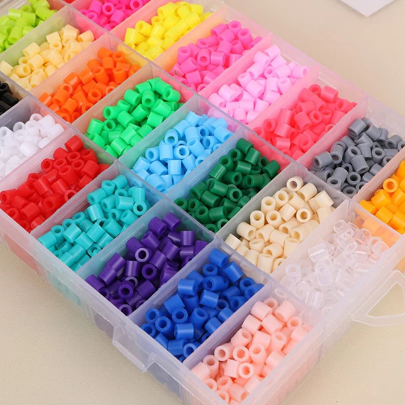 72Colors 5mm /2.6mm Set Melting Beads Pixel Art Puzzle Hama Beads Diy 3D Puzzles Handmade Gift Fuse Beads Kit Iron Toy