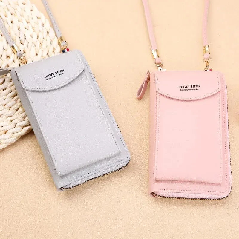 New Korean Version of Mobile Phone Bag, Fashionable Large Capacity Double-layer Wallet, Multifunctional WOMEN'S Crossbody Bag