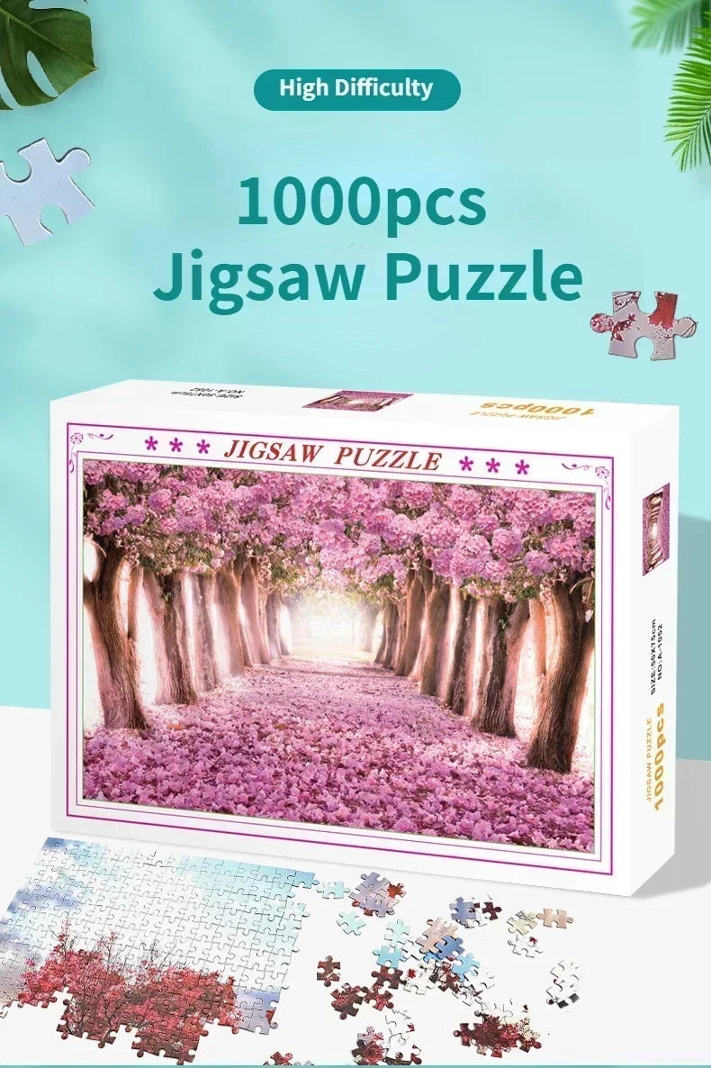 75*50cm 1000PCS Paper Jigsaw Puzzle Landscape Famous Painting Puzzle Character Series Series Home Decaoration Gift