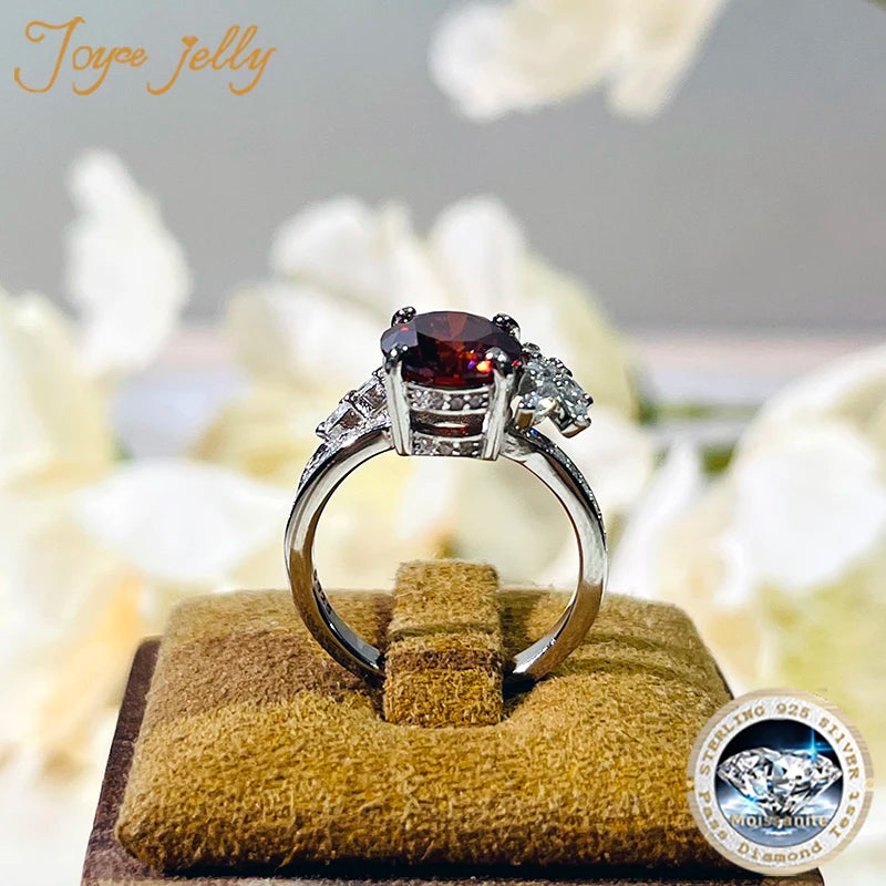 JoyceJelly 2ct Moissanite Rings For Charm Lady With Original GRA Certificate 925 Jewelry Engagement Promise Wedding Band Jewelry