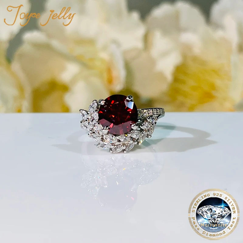 JoyceJelly 2ct Moissanite Rings For Charm Lady With Original GRA Certificate 925 Jewelry Engagement Promise Wedding Band Jewelry