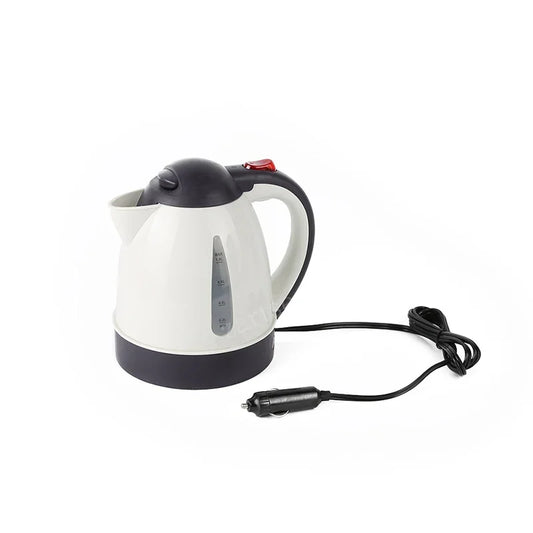 12V 24V Car Electric Kettle 1L Large Capacity Portable Travel Water Boiler Car Truck Travel Coffee Heated Tea Pot