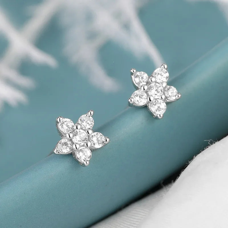 JoyceJelly 1.2ct Round 8H8A Moissanite Stud Earrings 925 Sterling Silver Earring For Party Engagement Flower Women Fine Jewelry