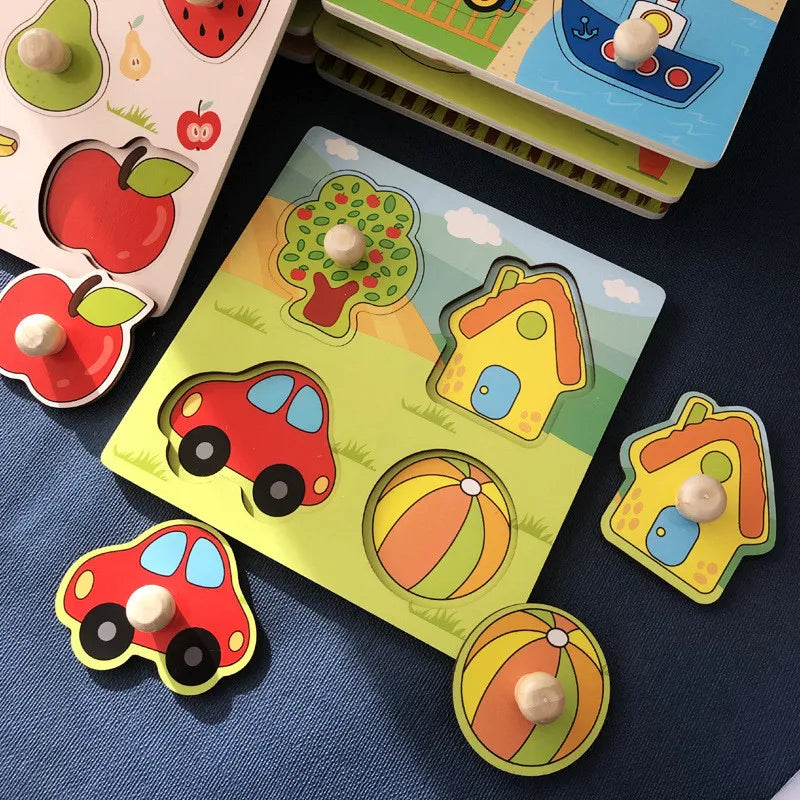 Montessori Toys Baby Puzzles Wooden Puzzles For Children Baby Games Montessori Educational Toys Baby Toys For Kids 1 2 3 Years