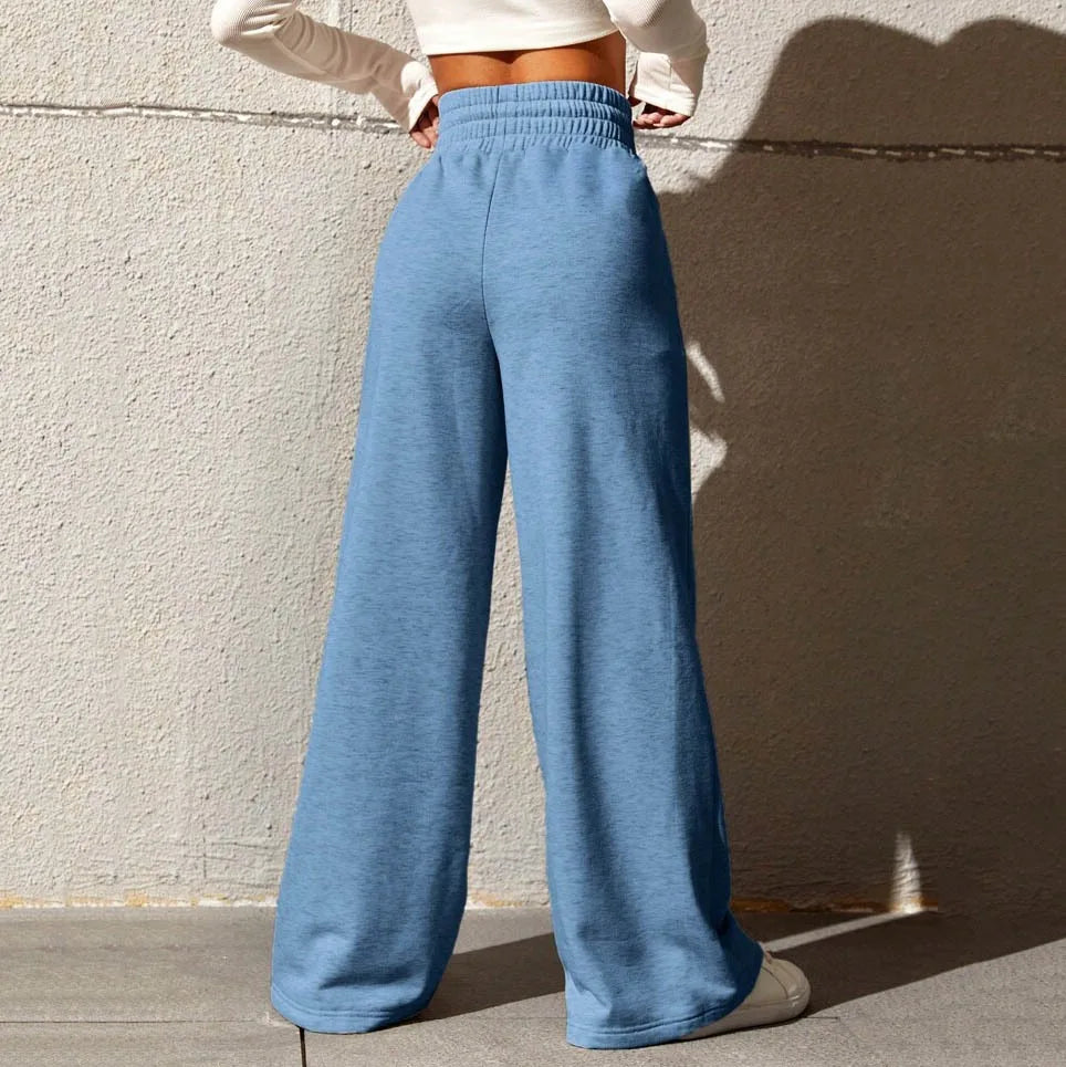 Sports pants for women in autumn 2023, new straight tube loose fitting sanitary pants, wide leg pants, outdoor dance casual pant