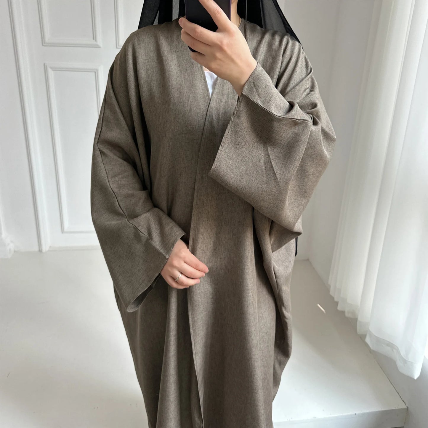 Eid Women Abaya Dubai Solid Muslim Kaftan Dubai Turkey Muslim Robe Islamic Abayas Cardigan Ramadan Caftan Elegant Vestidos