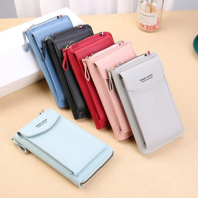 New Korean Version of Mobile Phone Bag, Fashionable Large Capacity Double-layer Wallet, Multifunctional WOMEN'S Crossbody Bag