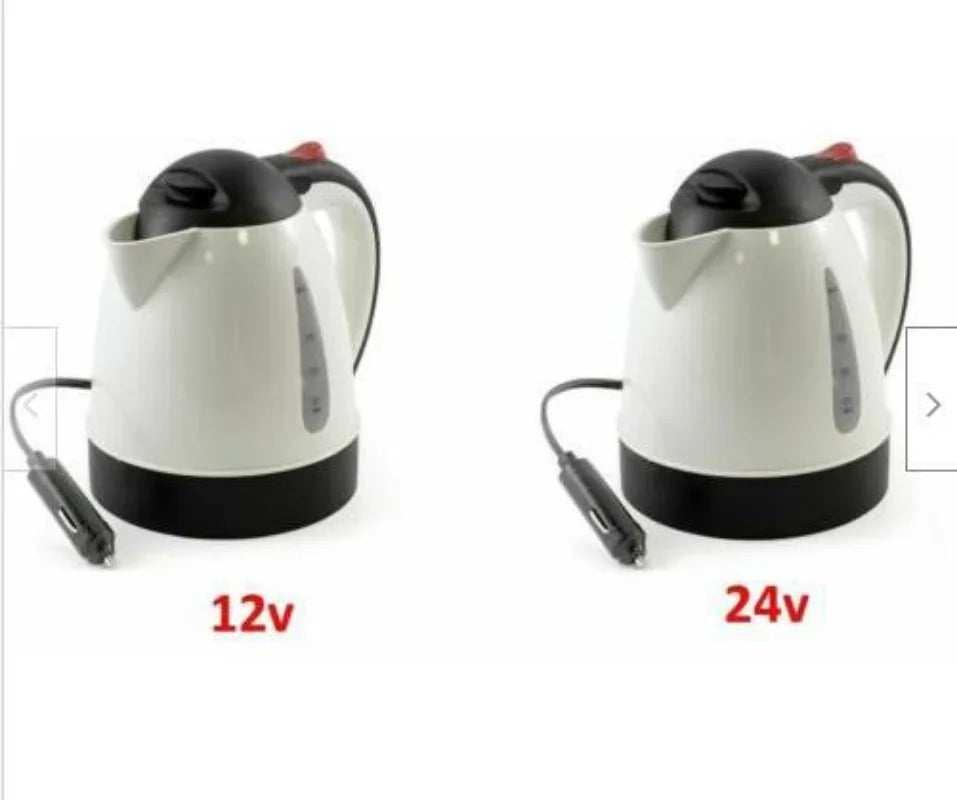 12V 24V Car Electric Kettle 1L Large Capacity Portable Travel Water Boiler Car Truck Travel Coffee Heated Tea Pot