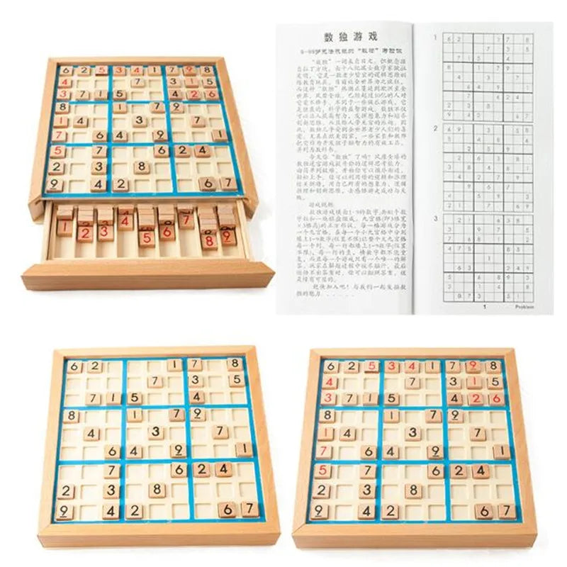 Sudoku Crosswords Montessori Wooden Educational Digits Inference logic Games Latin Square Math Puzzles Number Place Games Toys