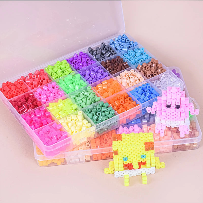 72Colors 5mm /2.6mm Set Melting Beads Pixel Art Puzzle Hama Beads Diy 3D Puzzles Handmade Gift Fuse Beads Kit Iron Toy