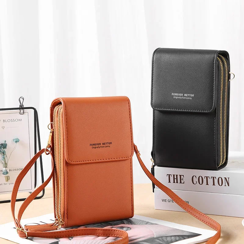 Touch Screen Mobile Phone Bag Women's Fashion Korean Crossbody Shoulder Bag Multi Functional Mini Crossbody Bag for Woman