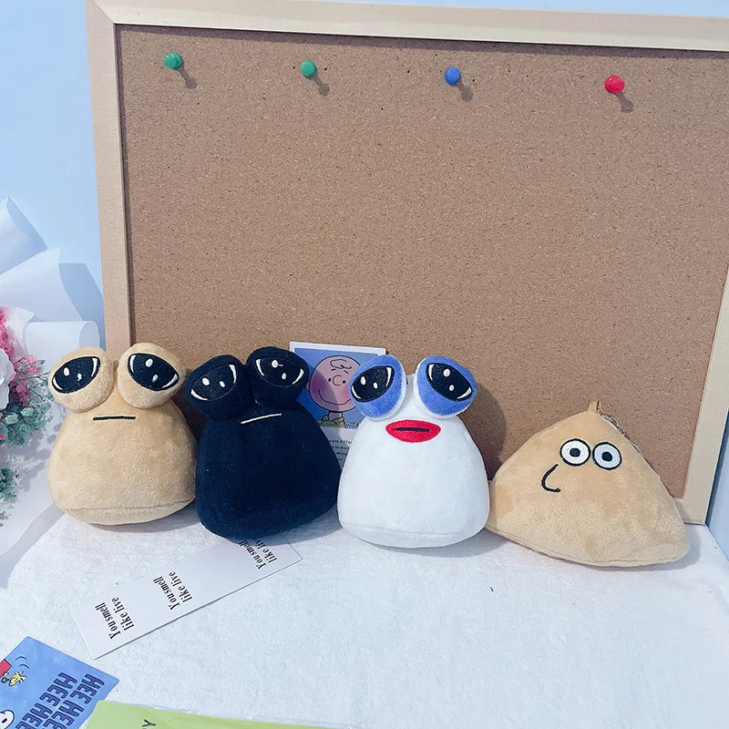 New My Pet Alien Pou Plushies Keychains Cartoon Anime Figures Peripheral Backpacks Pendants Bags Accessories Kids Birthday Gifts