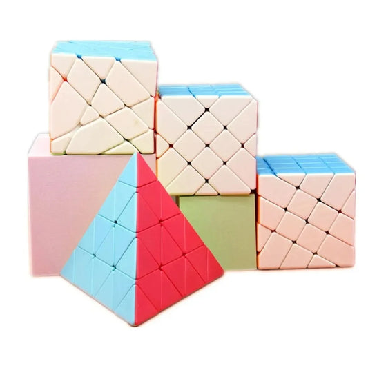 Fanxin 4x4 Pyramid/Axis/Windmill/Fisher/Mastermorphix Stickerless Professional Speed Magic Cube Educational Toys Magic Cubes