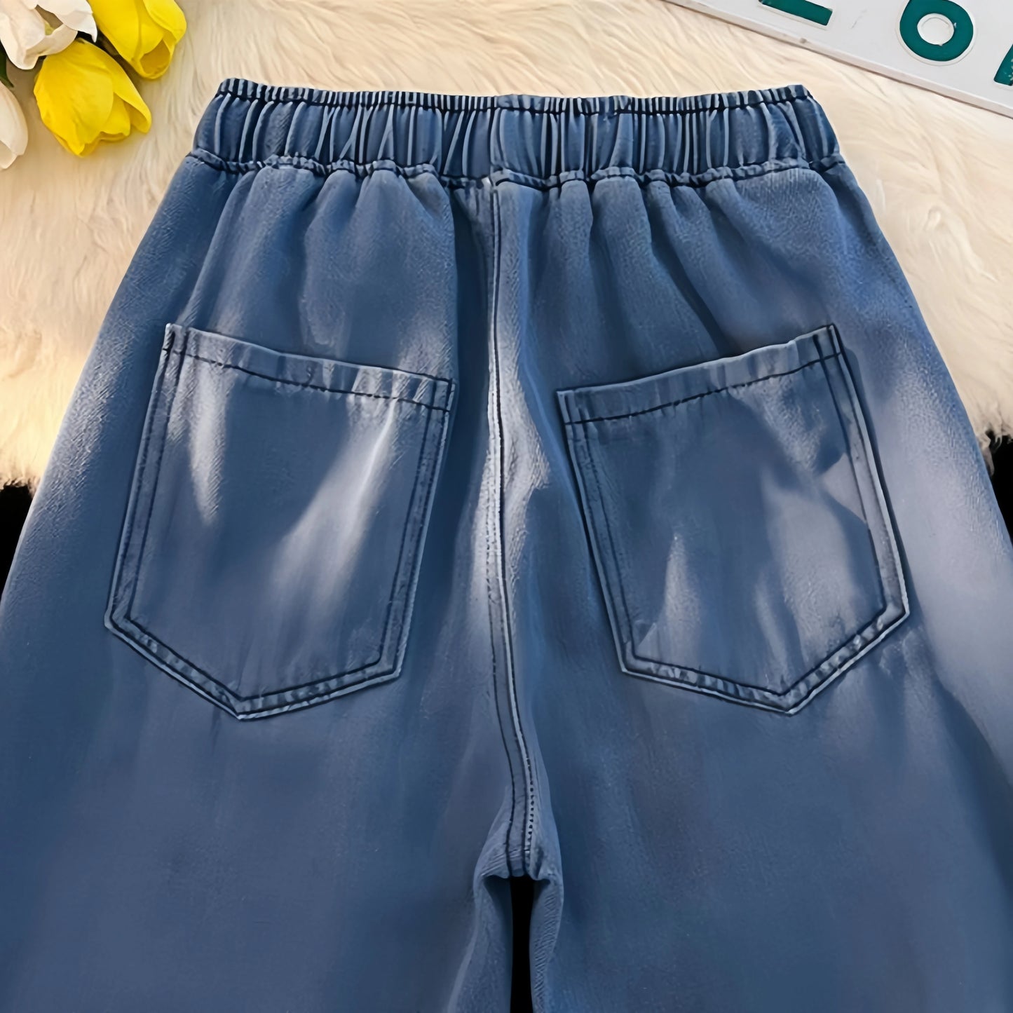 2023 New Spring And Winter Wide-leg Jeans Women Loose Straight Leg All Draped Trousers Students High-waisted Nine-point Pants