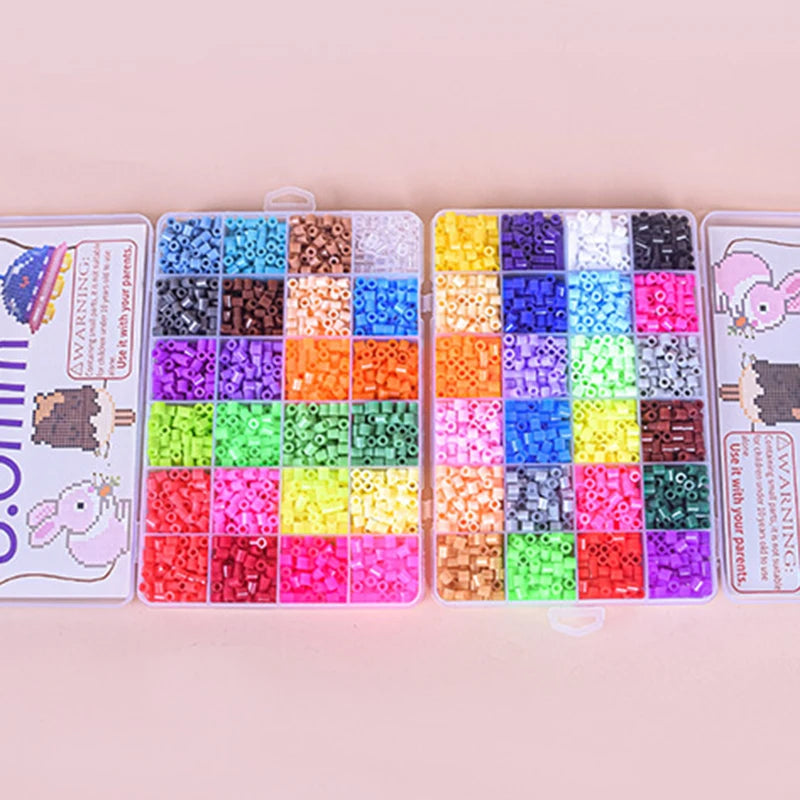 72Colors 5mm /2.6mm Set Melting Beads Pixel Art Puzzle Hama Beads Diy 3D Puzzles Handmade Gift Fuse Beads Kit Iron Toy