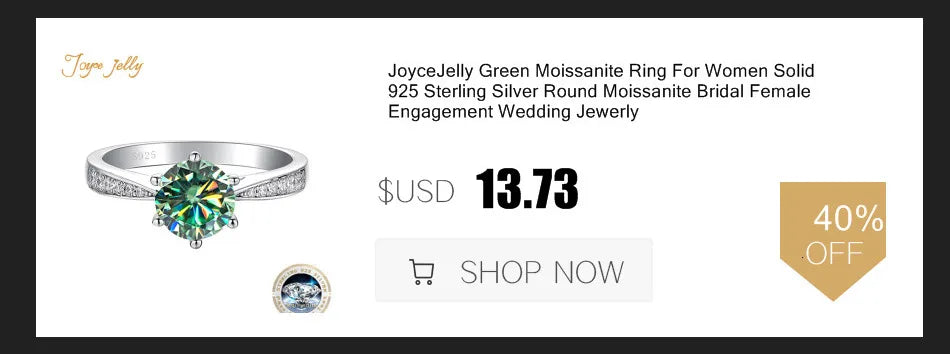 JoyceJelly 3/5 Carat D Color Moissanite Necklace with GRA Cert Women's Classic Six Claw S925 Silver Plated K Gold Fine Jewelry